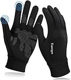 Touchscreen Handschuhe, Easoger Laufhandschuhe Damen Herren, Anti-Rutsch & Reflektierendes Logo, Winterhandschuhe Handschuhfutter für Laufen, Wandern, Fahren