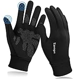Touchscreen Handschuhe, Easoger Laufhandschuhe Damen Herren, Anti-Rutsch & Reflektierendes Logo, Winterhandschuhe Handschuhfutter für Laufen, Wandern, Fahren