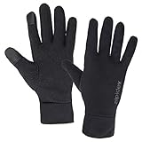ALPIDEX Leichte Sporthandschuhe Laufhandschuhe Touchscreen Running Handschuhe für Damen und Herren, Größe:L, Farbe:Black