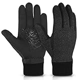 KELOYI Touchscreen Handschuhe Herren Damen Winter Warme Outdoor Sport Gloves mit Fleecefutter Winddichte Rutschfeste für Laufen Fahren Radfahren Fahrrad Wandern (XL)