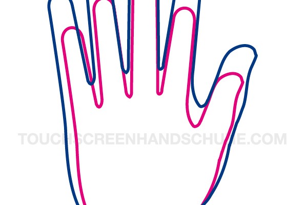 Touchscreen-Handschuhe Größenschablone